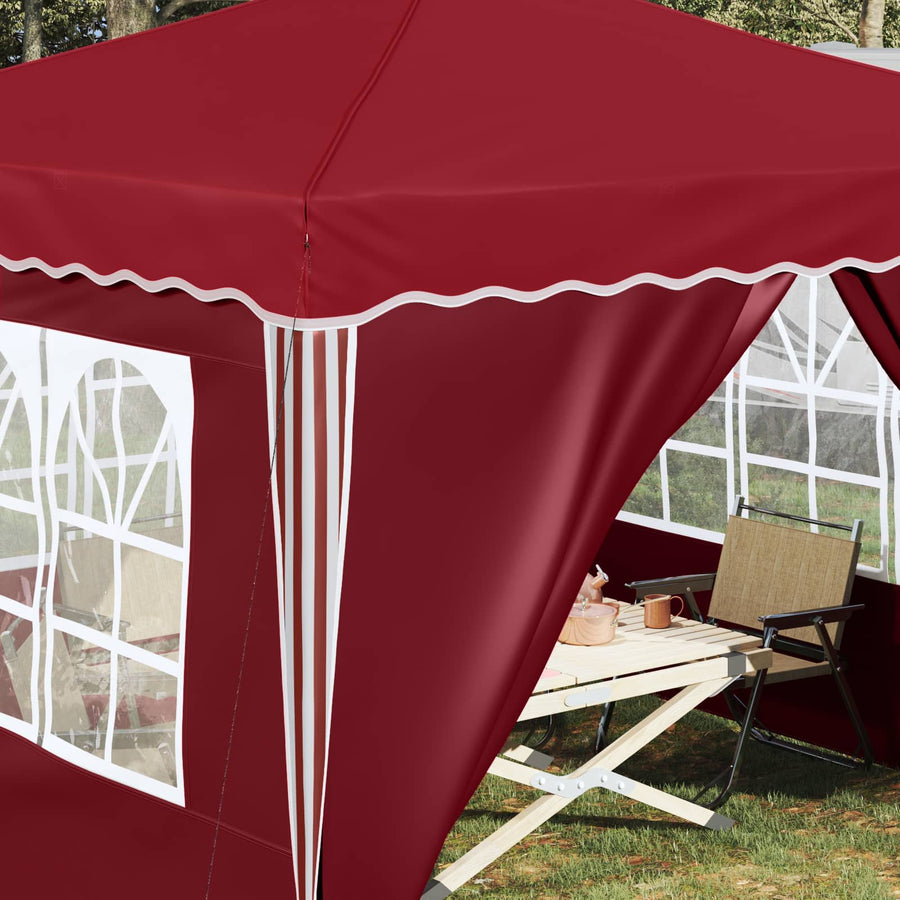 Pop-up Feesttent Bordeauxrood 288 x 288 x 245 cm Oxford Stof