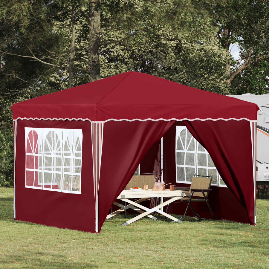 Pop-up Feesttent Bordeauxrood 288 x 288 x 245 cm Oxford Stof