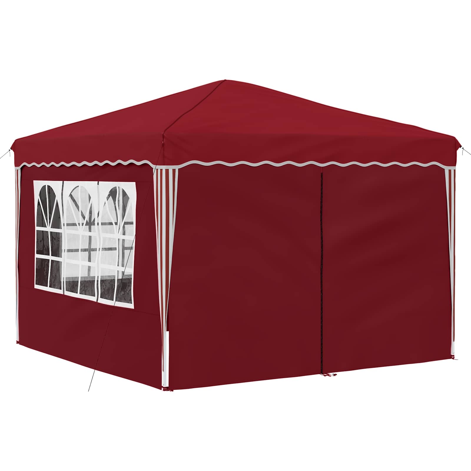 Pop-up Feesttent Bordeauxrood 288 x 288 x 245 cm Oxford Stof