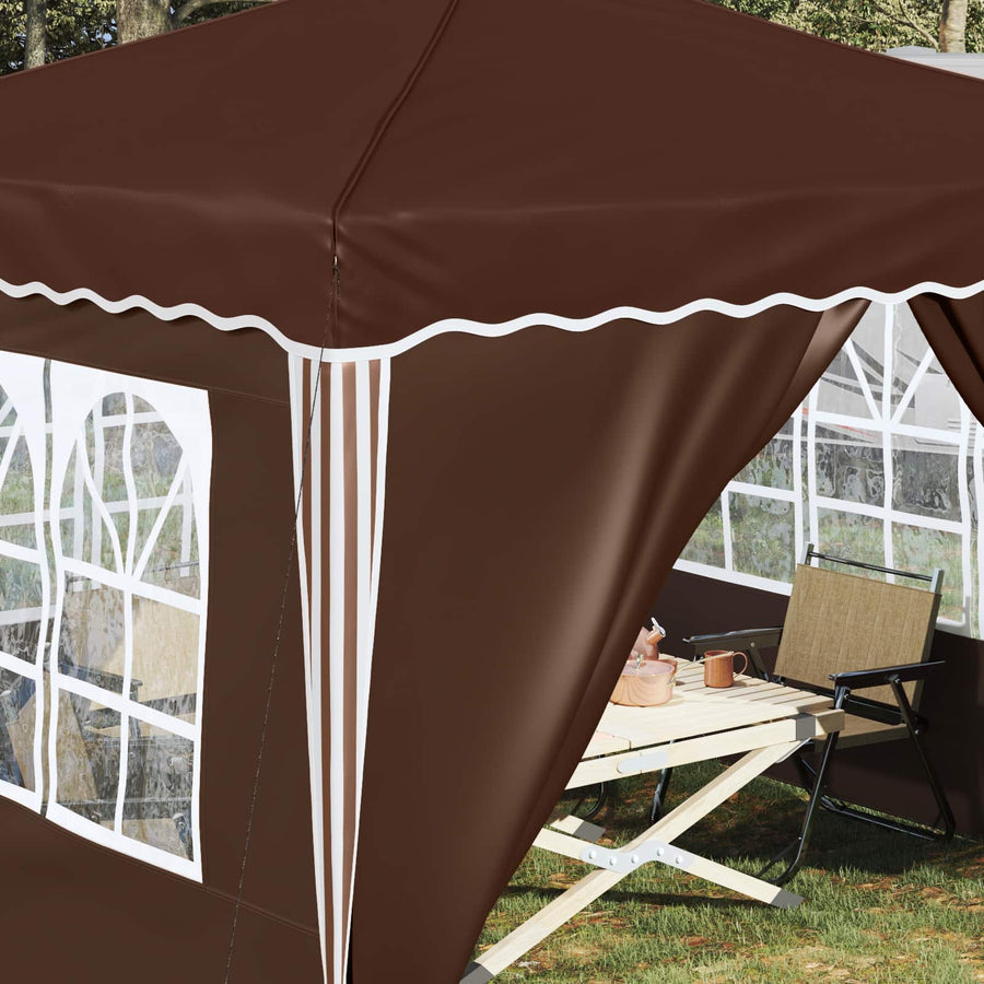 Pop-up Feesttent Bruin 288 x 288 x 245 cm Oxford Stof