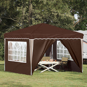 Partytent 288x288x245 cm Oxford stof bruin