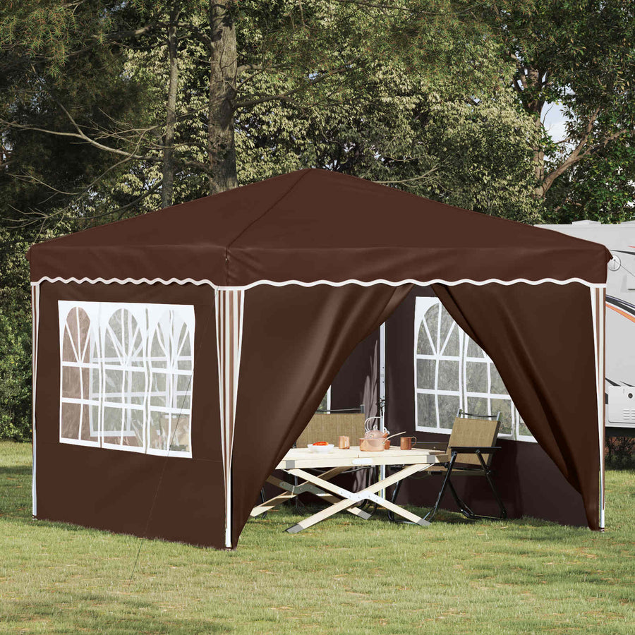 Pop-up Feesttent Bruin 288 x 288 x 245 cm Oxford Stof