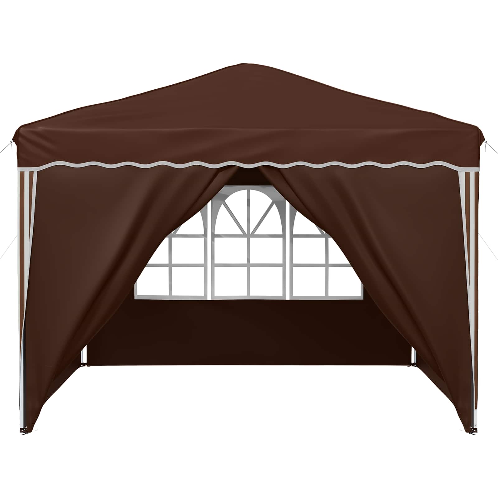 Pop-up Feesttent Bruin 288 x 288 x 245 cm Oxford Stof