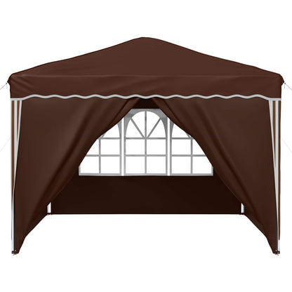 Pop-up Feesttent Bruin 288 x 288 x 245 cm Oxford Stof