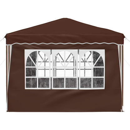 Pop-up Feesttent Bruin 288 x 288 x 245 cm Oxford Stof