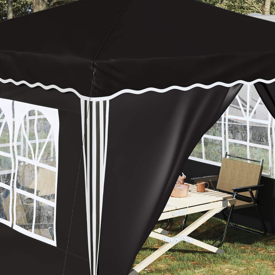 Pop-up Feesttent Zwart 288 x 288 x 245 cm Oxford Stof