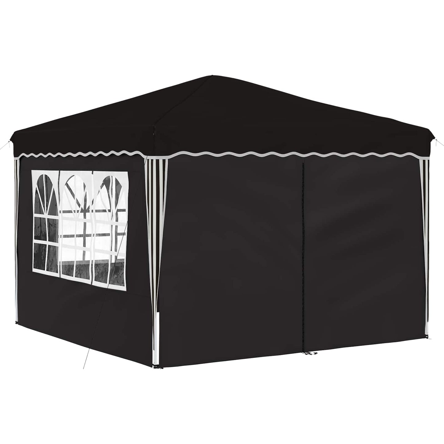 Pop-up Feesttent Zwart 288 x 288 x 245 cm Oxford Stof