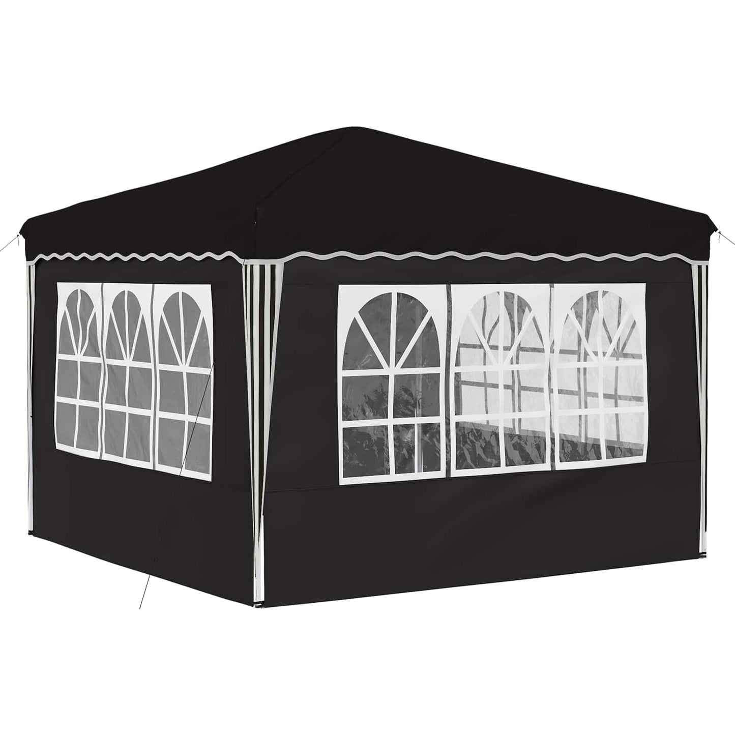 Pop-up Feesttent Zwart 288 x 288 x 245 cm Oxford Stof