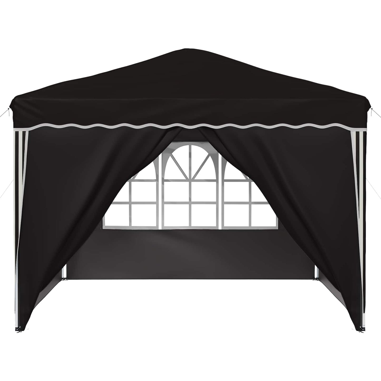 Pop-up Feesttent Zwart 288 x 288 x 245 cm Oxford Stof