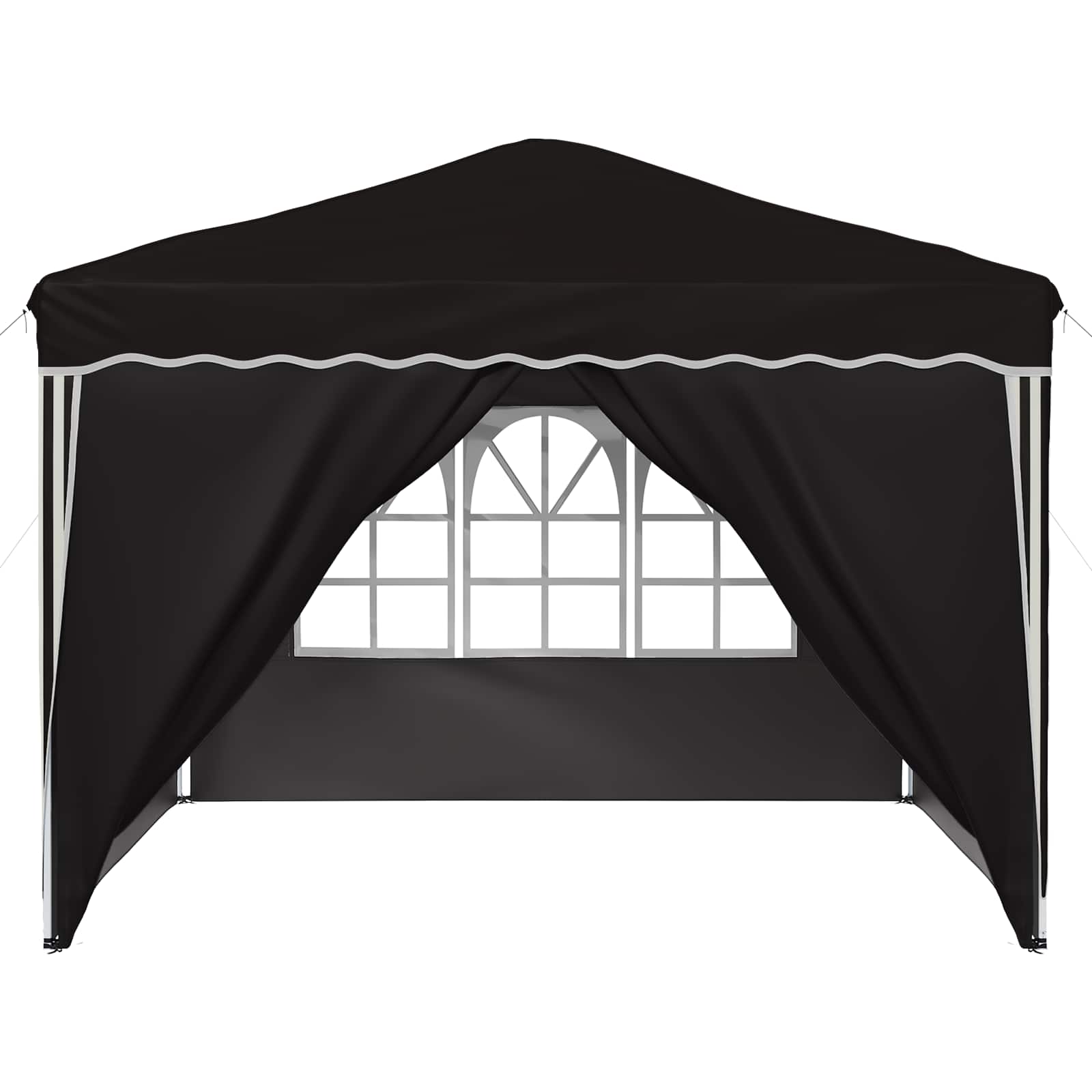 Pop-up Feesttent Zwart 288 x 288 x 245 cm Oxford Stof