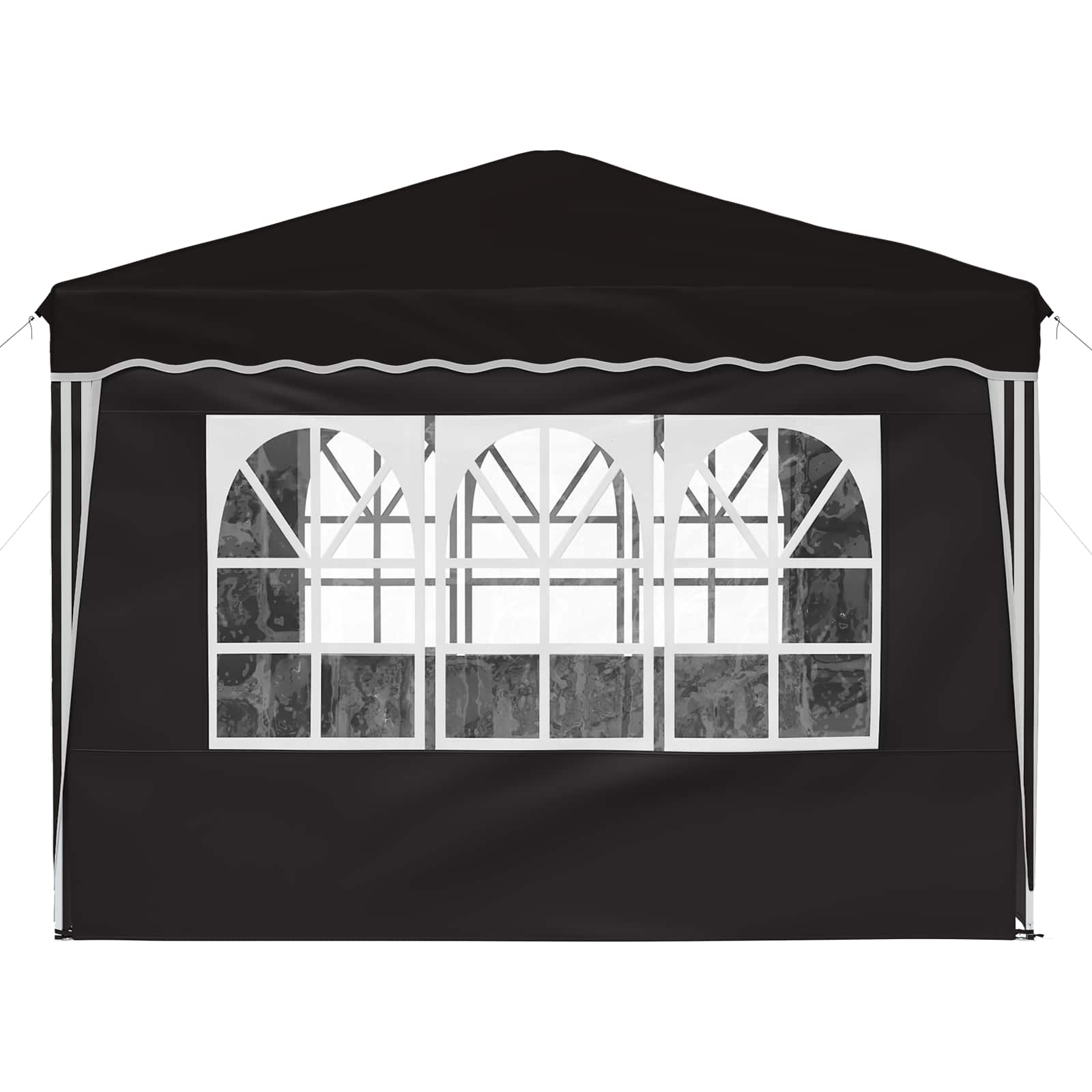 Pop-up Feesttent Zwart 288 x 288 x 245 cm Oxford Stof