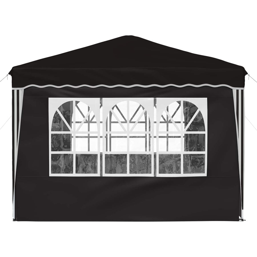 Pop-up Feesttent Zwart 288 x 288 x 245 cm Oxford Stof