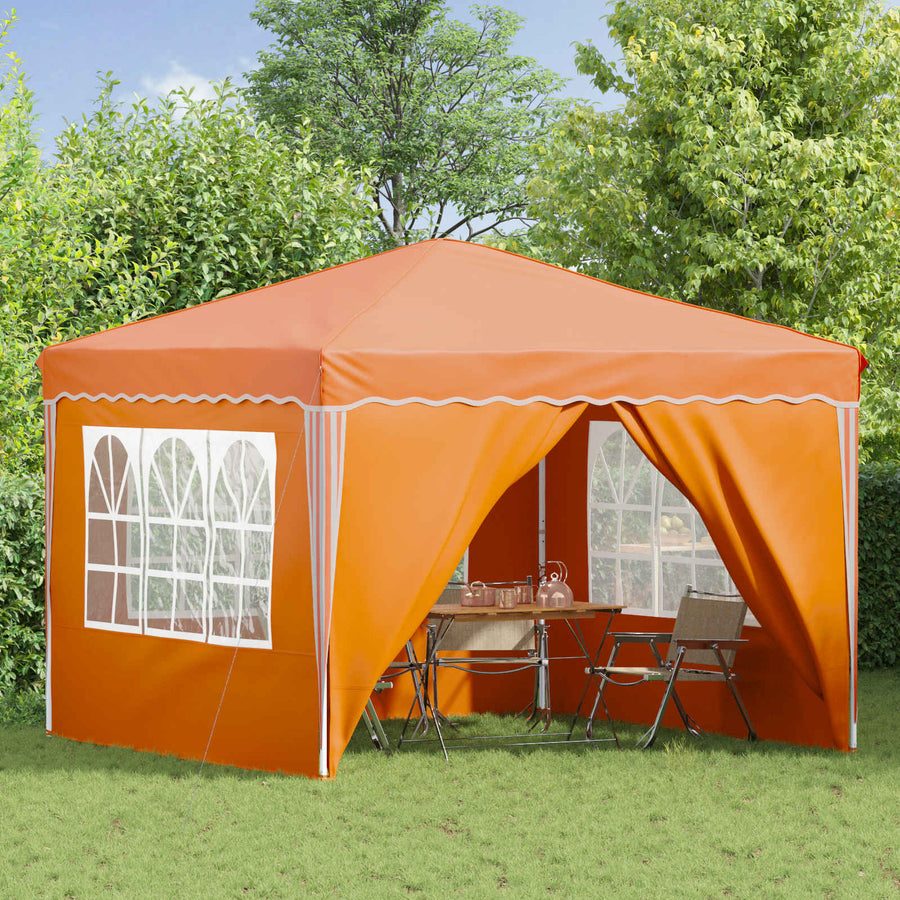 Pop-up Feesttent Oranje 288 x 288 x 245 cm Oxford Stof