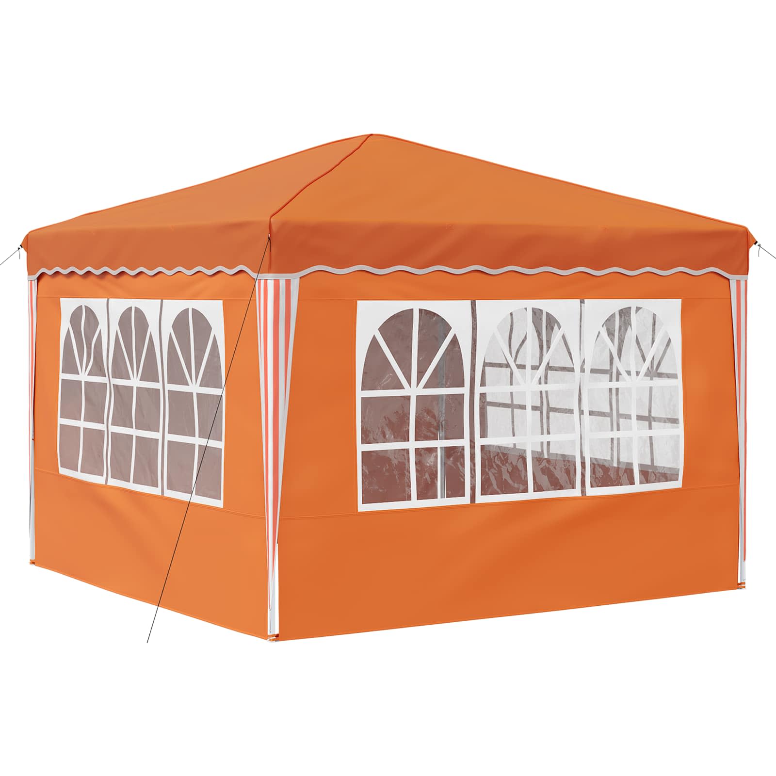 Pop-up Feesttent Oranje 288 x 288 x 245 cm Oxford Stof