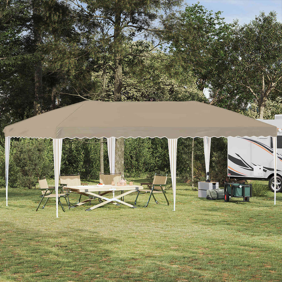 Pop-up Feesttent 575 x 290 x 245 cm Crèmekleurig