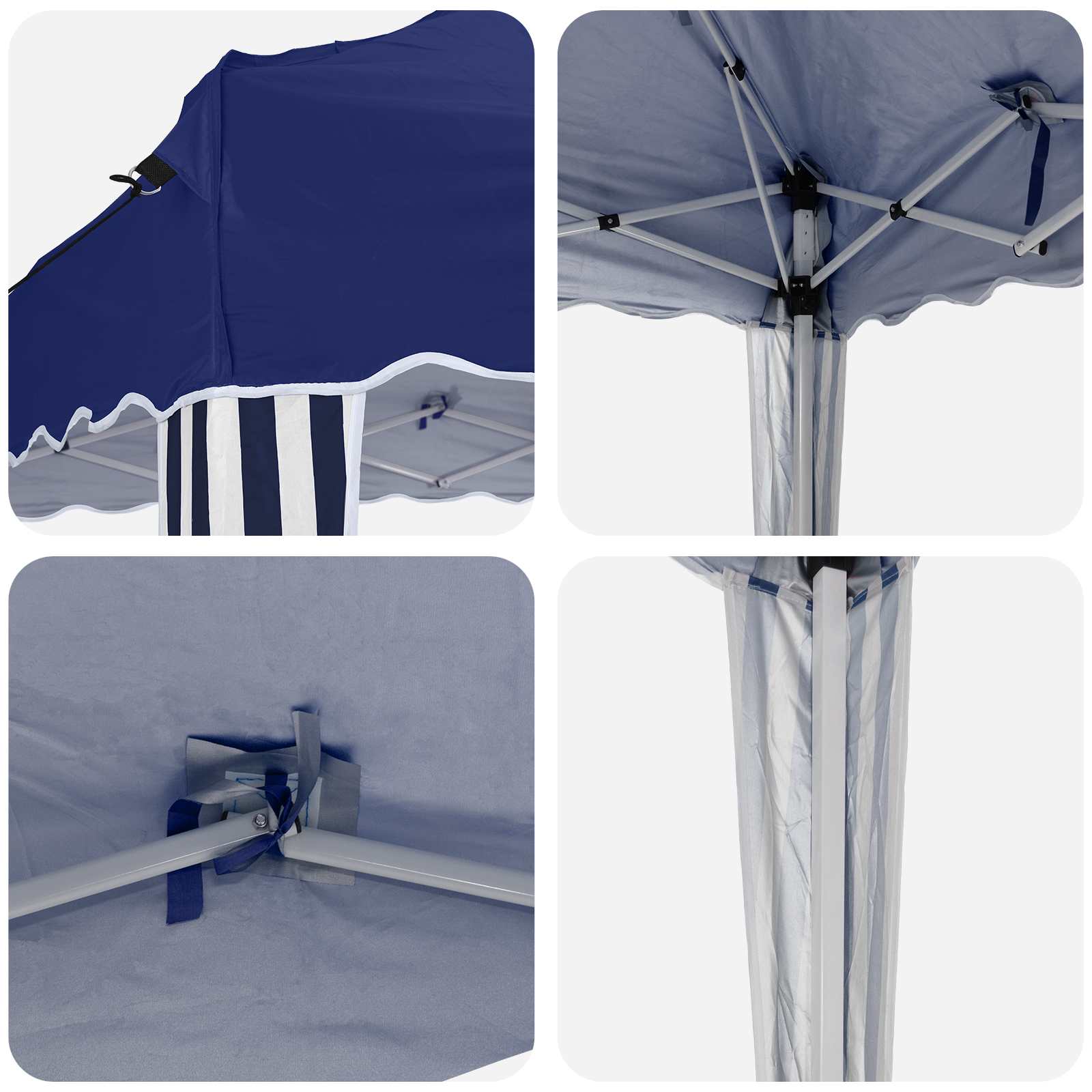 Pop-up Feesttent 575 x 290 x 245 cm Blauw
