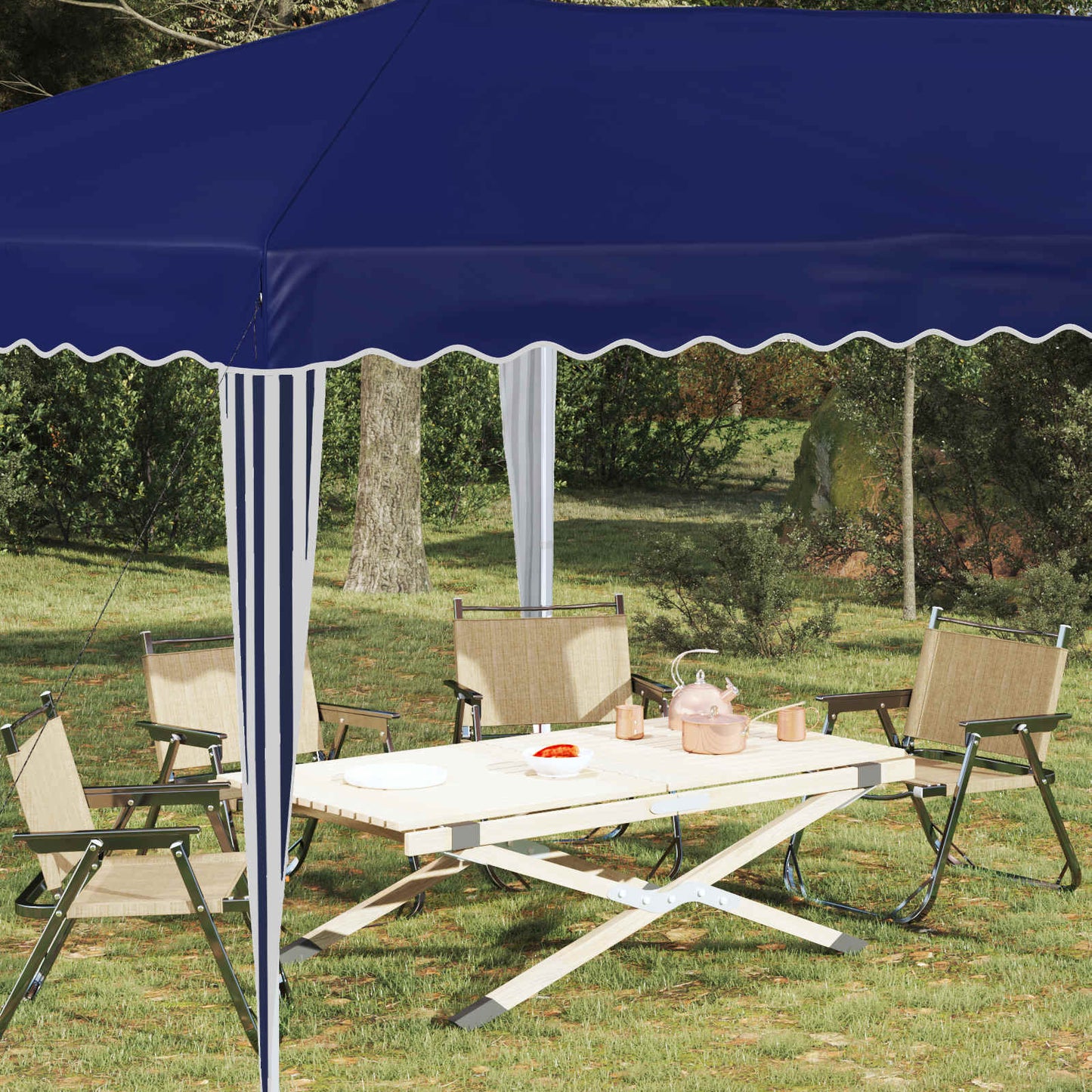 Pop-up Feesttent 575 x 290 x 245 cm Blauw