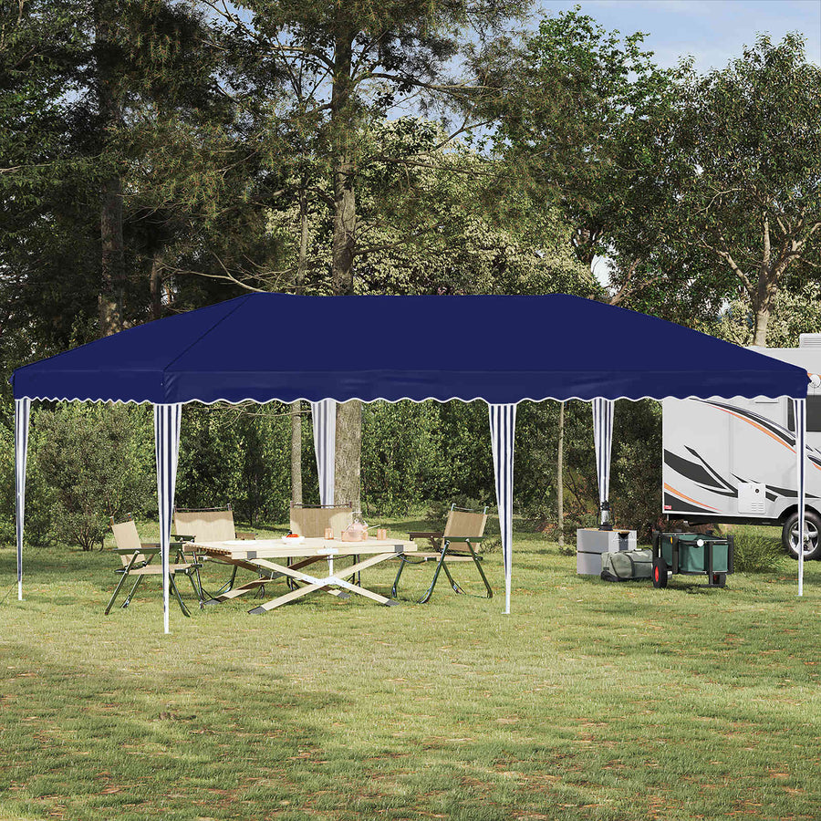 Pop-up Feesttent 575 x 290 x 245 cm Blauw