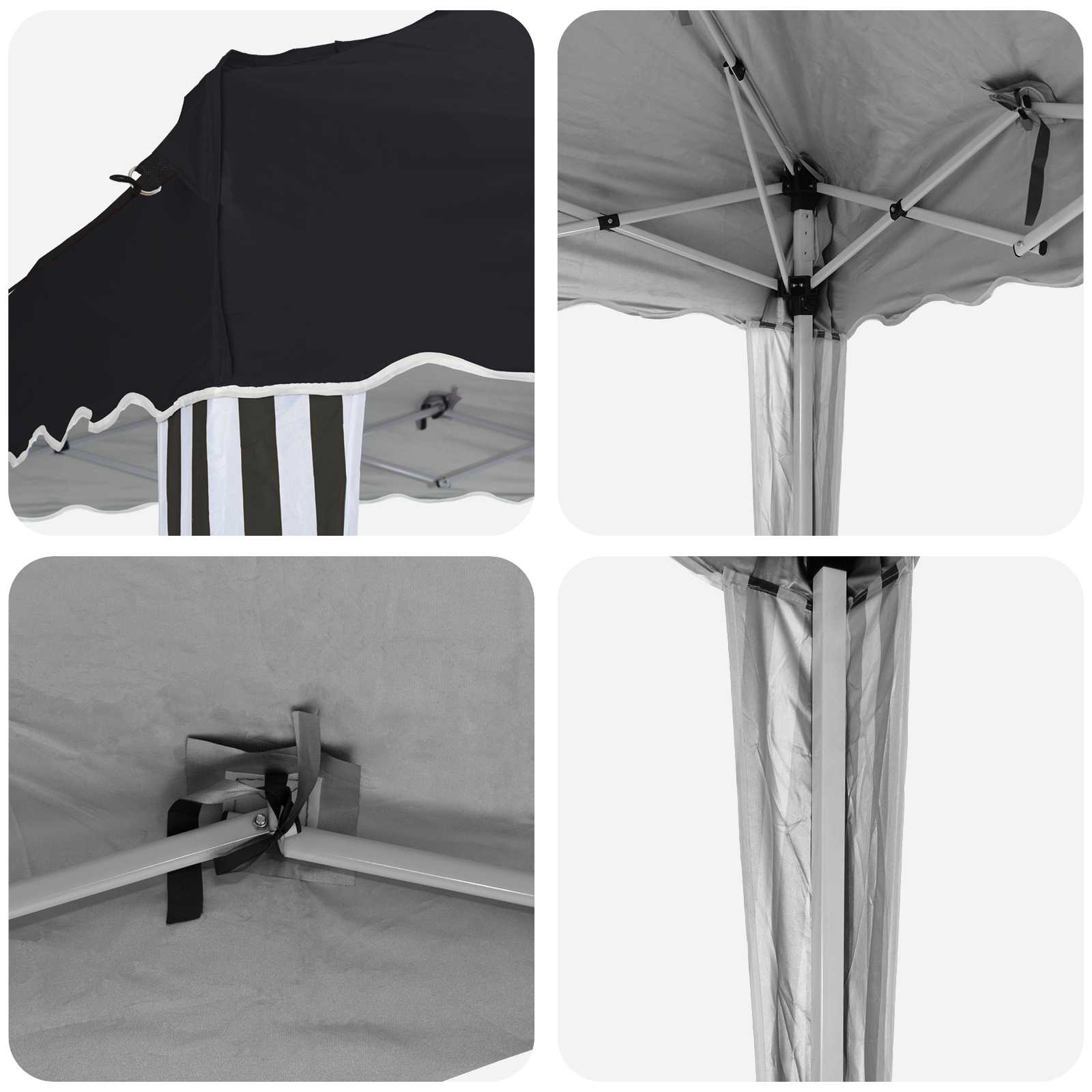 Pop-up Feesttent 575 x 290 x 245 cm Antracietkleurig