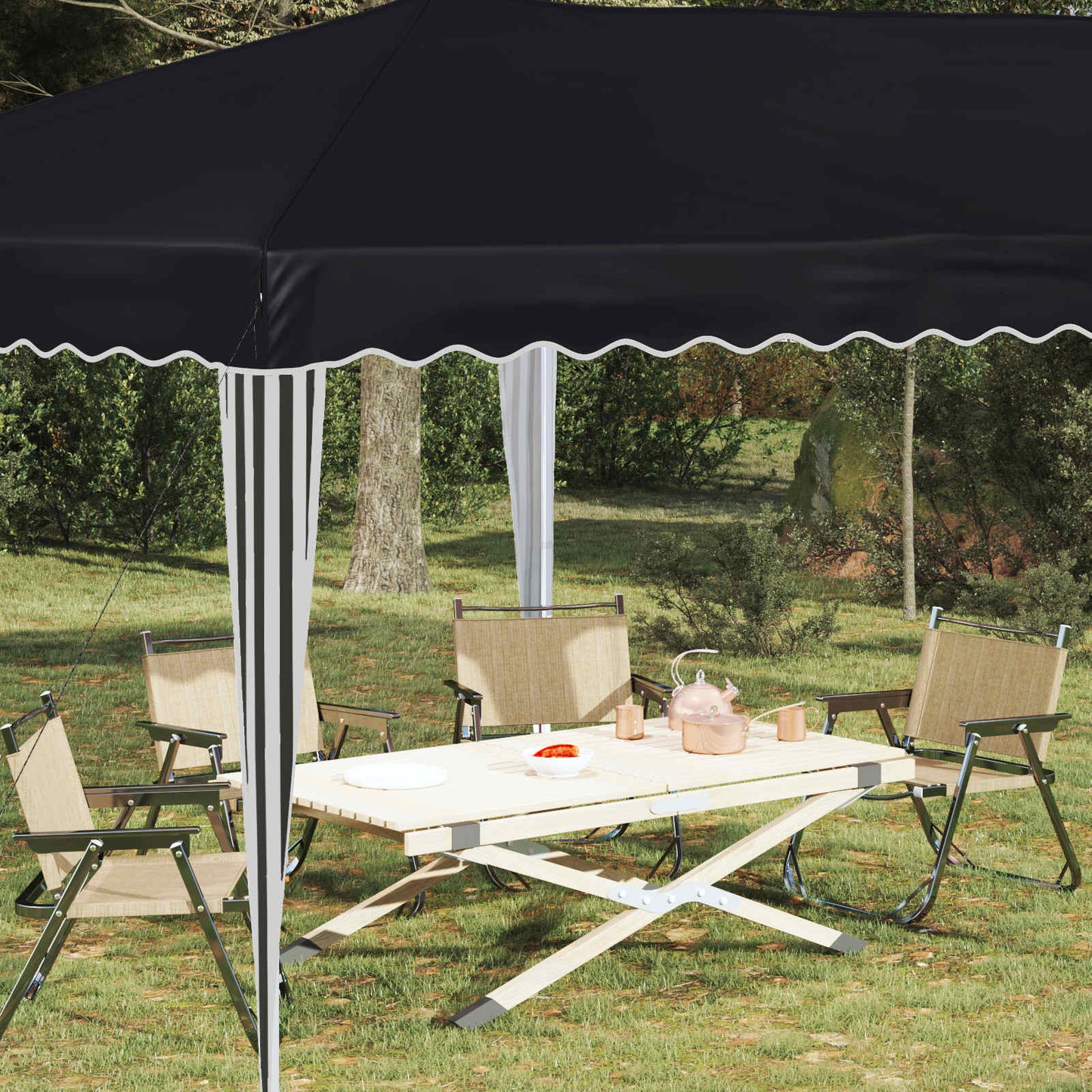 Pop-up Feesttent 575 x 290 x 245 cm Antracietkleurig