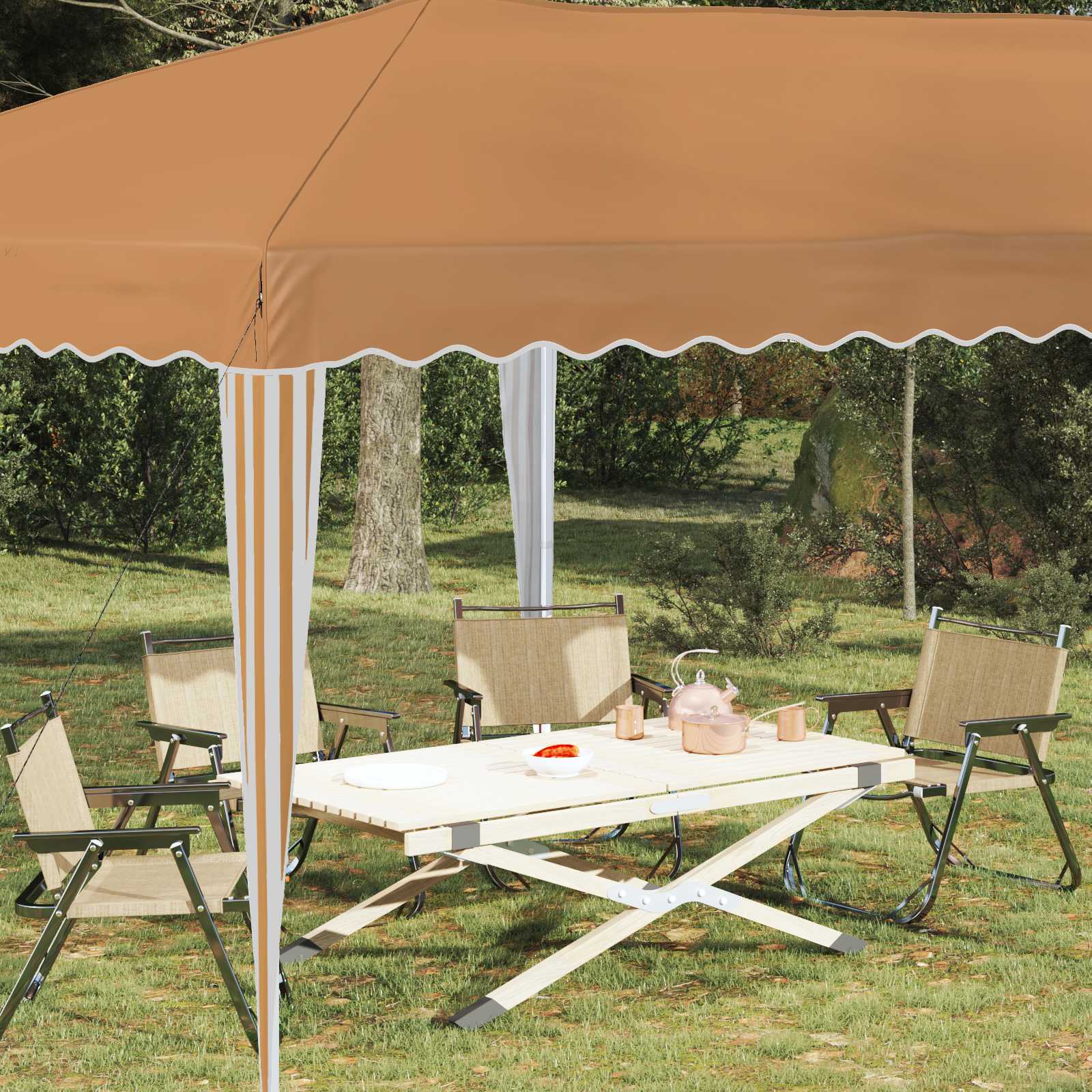 Pop-up Feesttent 575 x 290 x 245 cm Beige