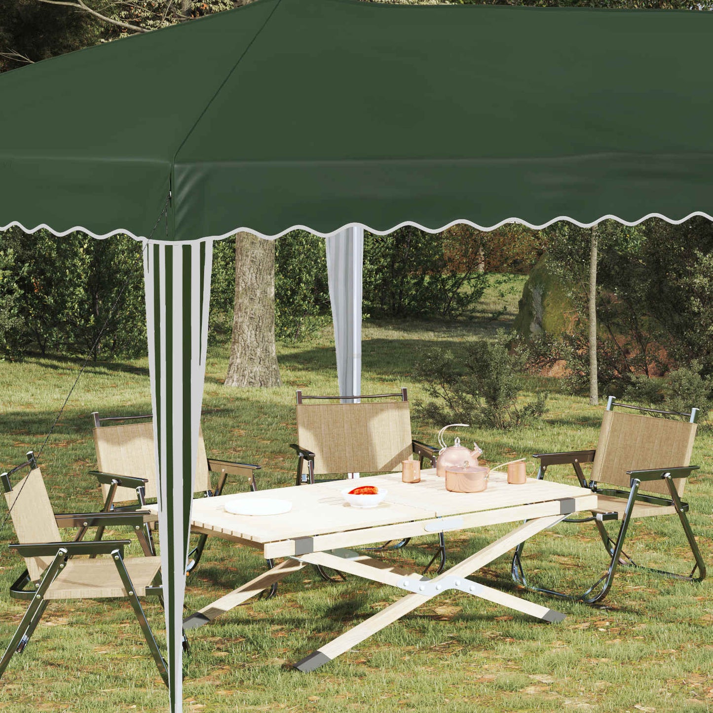 Pop-up Feesttent 575 x 290 x 245 cm Groen