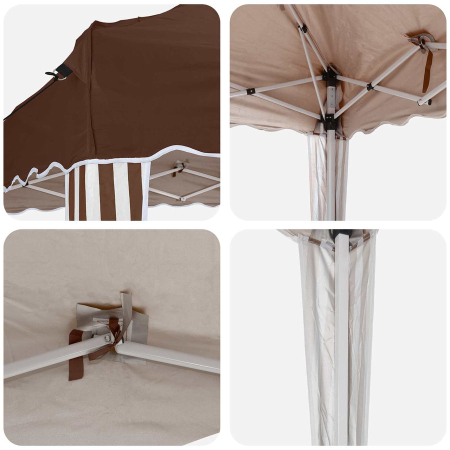 Pop-up Feesttent 575 x 290 x 245 cm Bruin