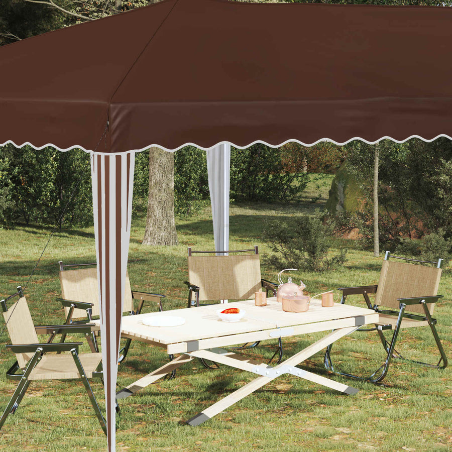 Pop-up Feesttent 575 x 290 x 245 cm Bruin