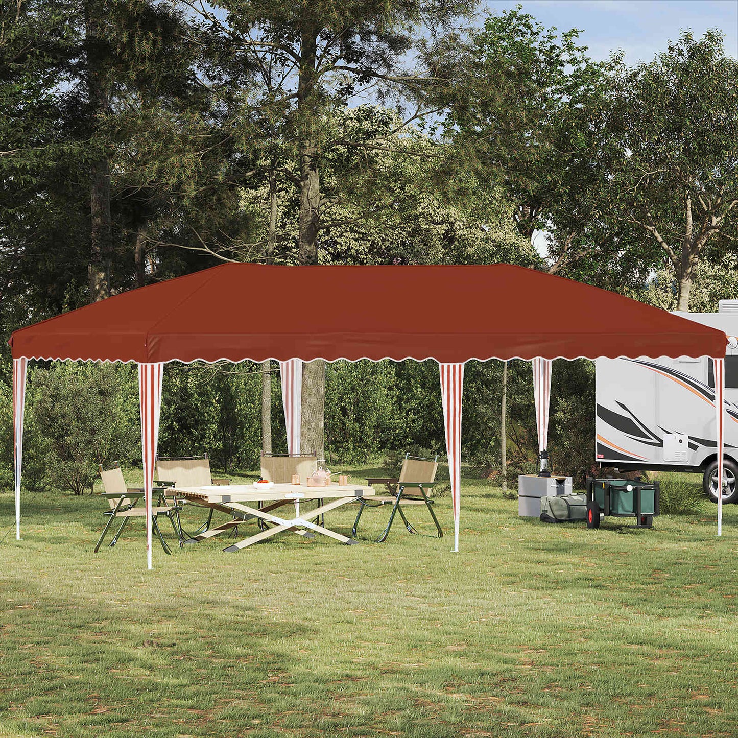 Pop-up Feesttent 575 x 290 x 245 cm Terracotta