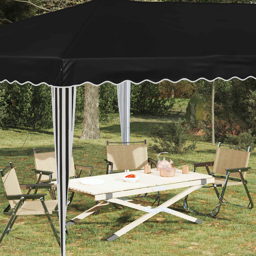 Pop-up Feesttent 575 x 290 x 245 cm Zwart