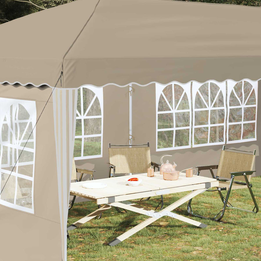 Pop-up Feesttent 575 x 289 x 245 cm Crèmekleurig