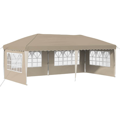 Pop-up Feesttent 575 x 289 x 245 cm Crèmekleurig