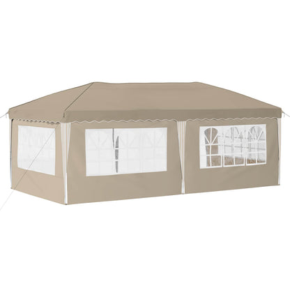 Pop-up Feesttent 575 x 289 x 245 cm Crèmekleurig