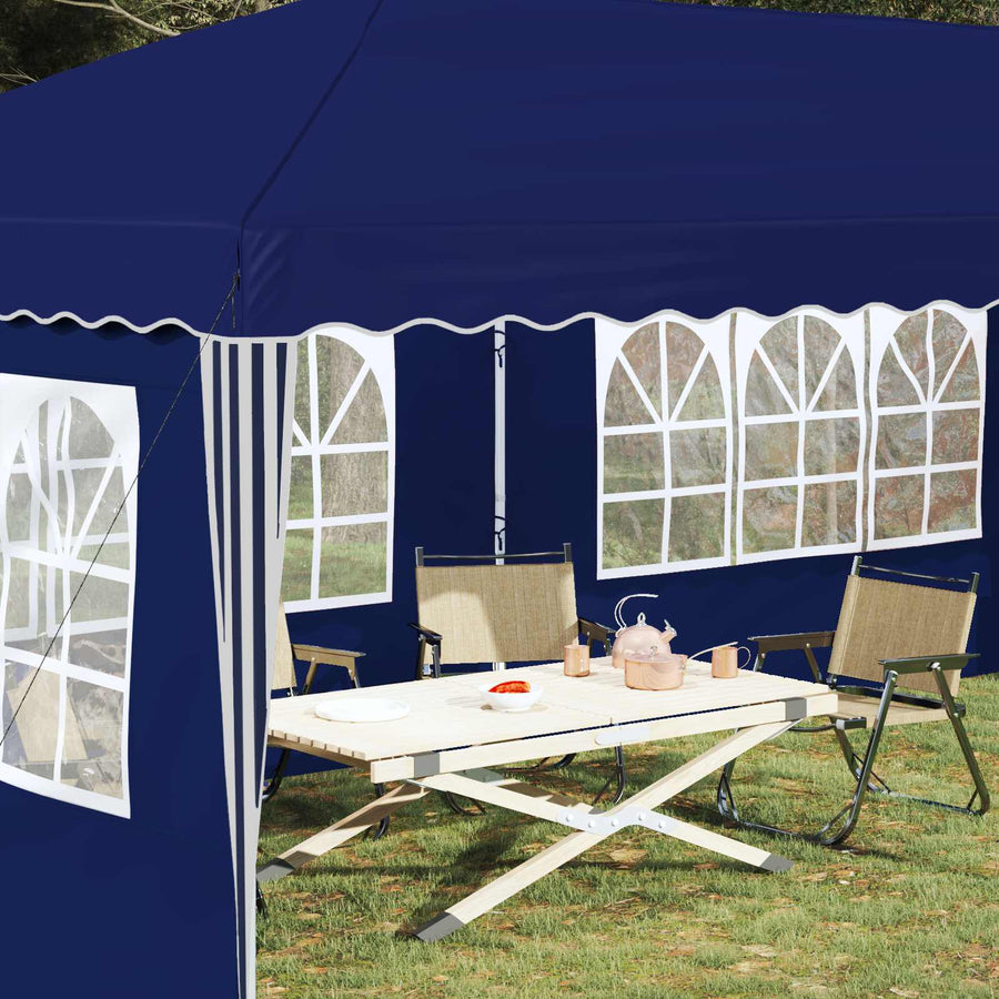Pop-up Feesttent 575 x 289 x 245 cm Blauw
