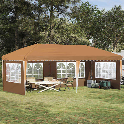 Pop-up Feesttent 575 x 289 x 245 cm Beige