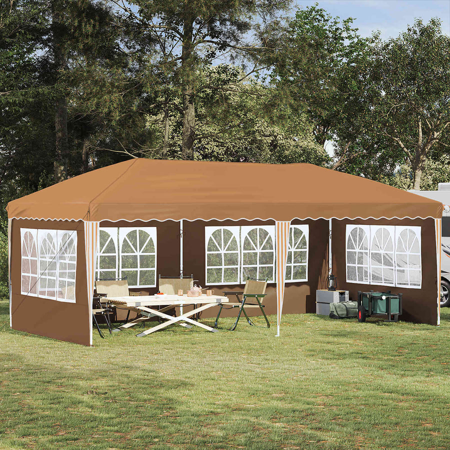 Pop-up Feesttent 575 x 289 x 245 cm Beige