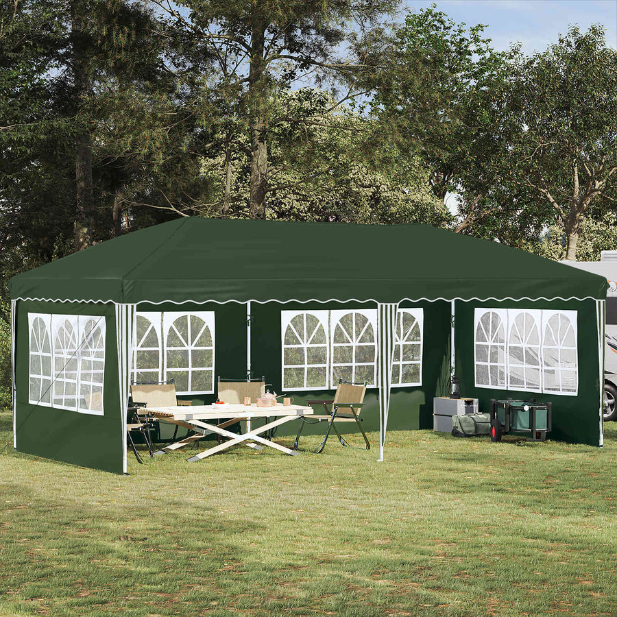 Pop-up Feesttent 575 x 289 x 245 cm Groen
