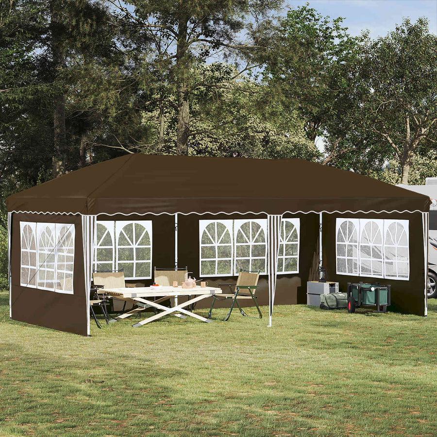Pop-up Feesttent 575 x 289 x 245 cm Taupe