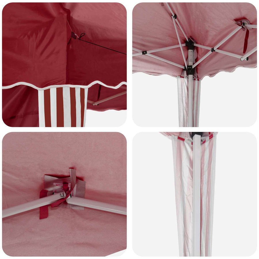 Pop-up Feesttent 575 x 289 x 245 cm Bordeauxrood
