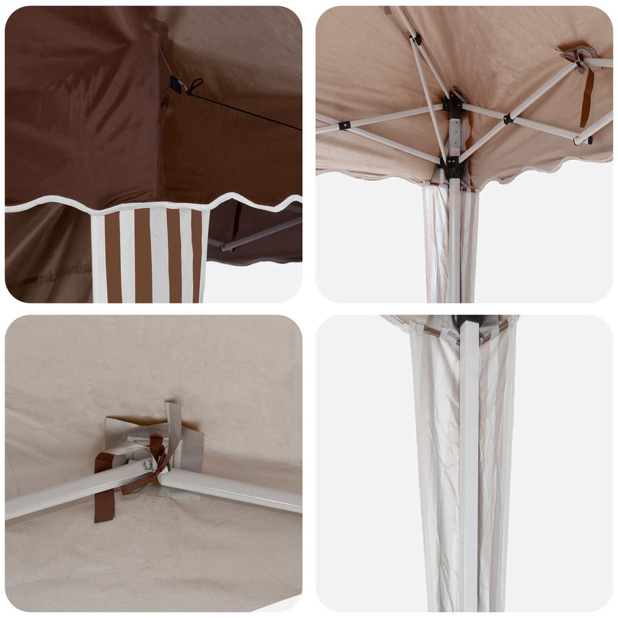 Pop-up Feesttent 575 x 289 x 245 cm Bruin