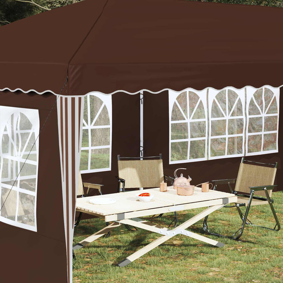 Pop-up Feesttent 575 x 289 x 245 cm Bruin