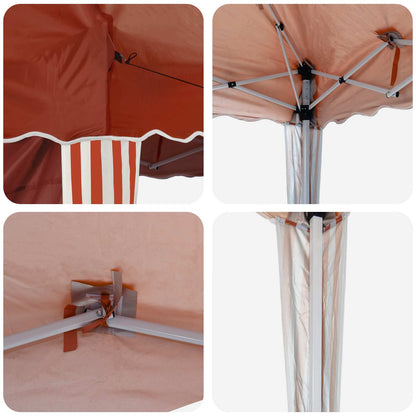 Pop-up Feesttent 575 x 289 x 245 cm Terracotta
