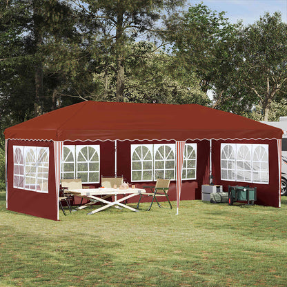 Pop-up Feesttent 575 x 289 x 245 cm Terracotta