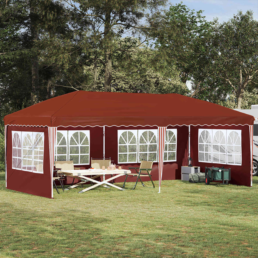 Pop-up Feesttent 575 x 289 x 245 cm Terracotta