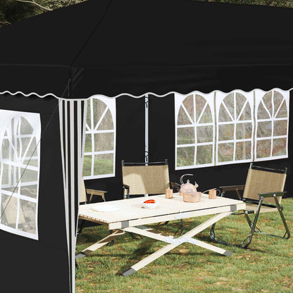 Pop-up Feesttent 575 x 289 x 245 cm Zwart
