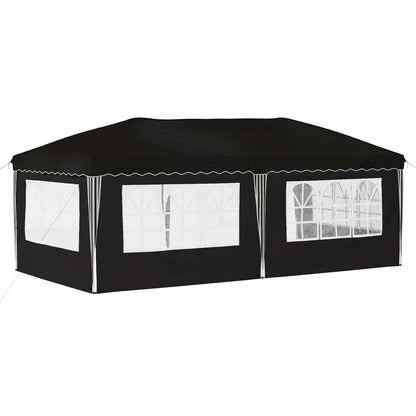 Pop-up Feesttent 575 x 289 x 245 cm Zwart