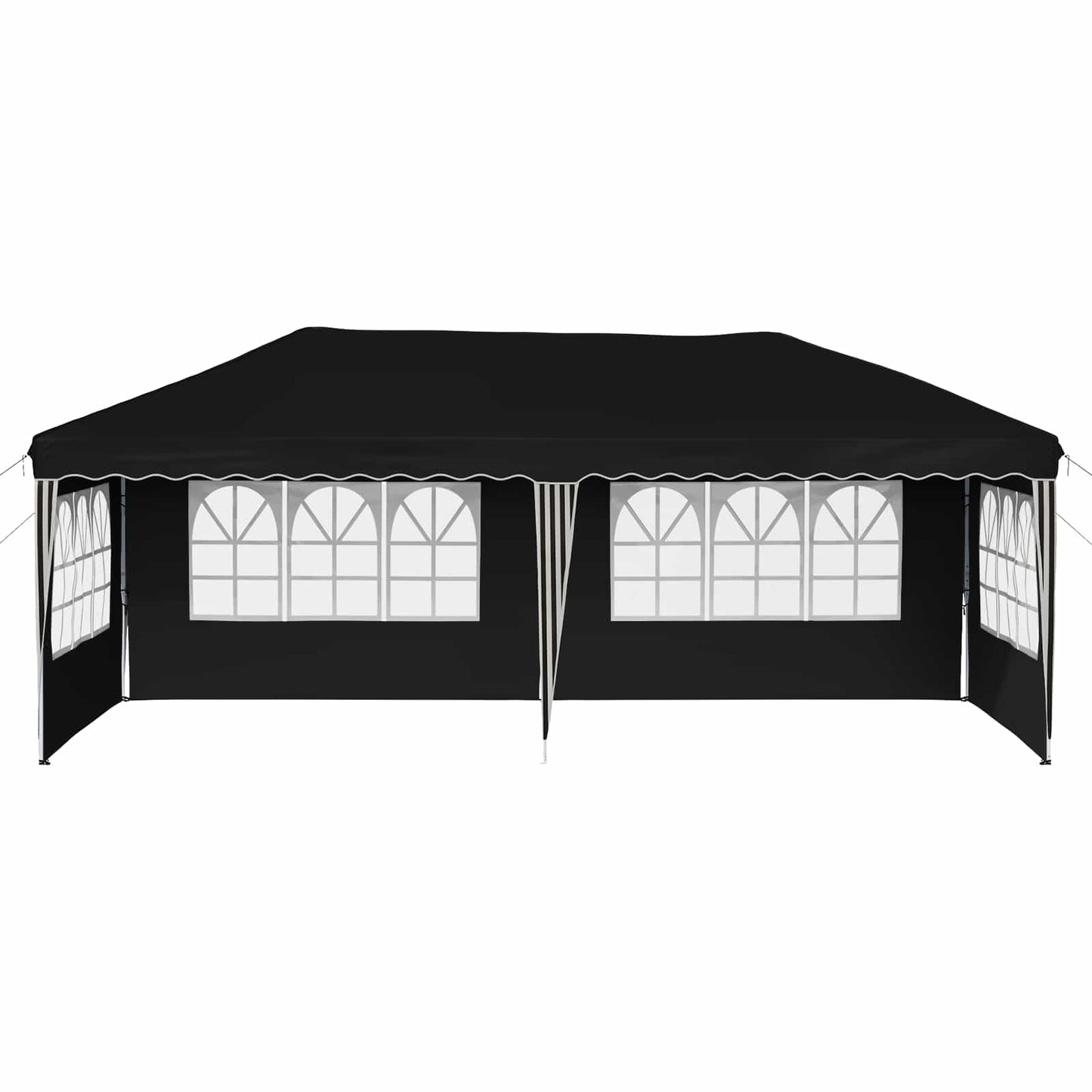 Pop-up Feesttent 575 x 289 x 245 cm Zwart