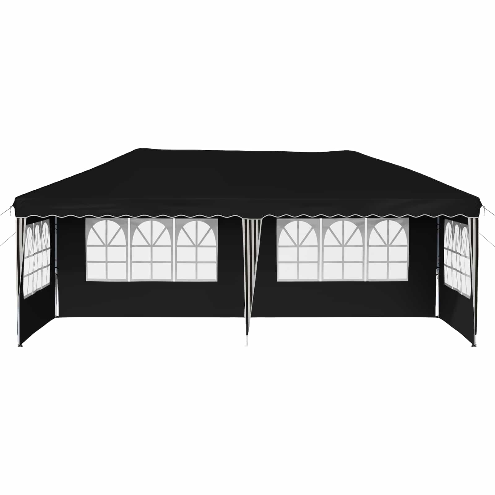 Pop-up Feesttent 575 x 289 x 245 cm Zwart