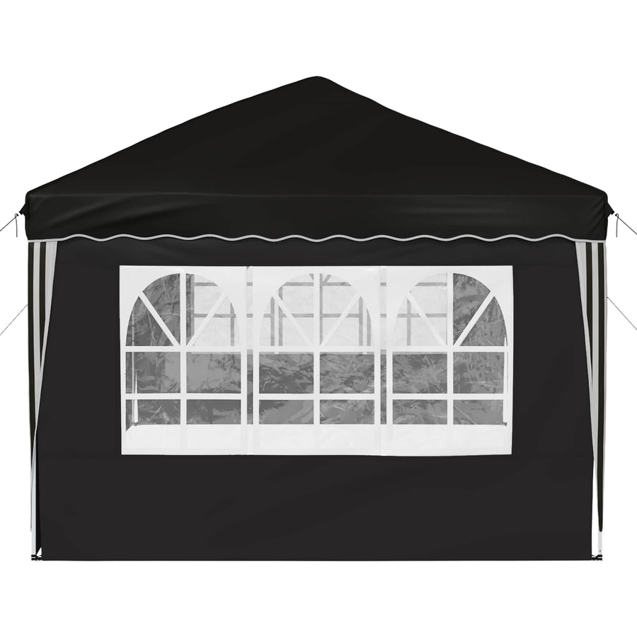 Pop-up Feesttent 575 x 289 x 245 cm Zwart