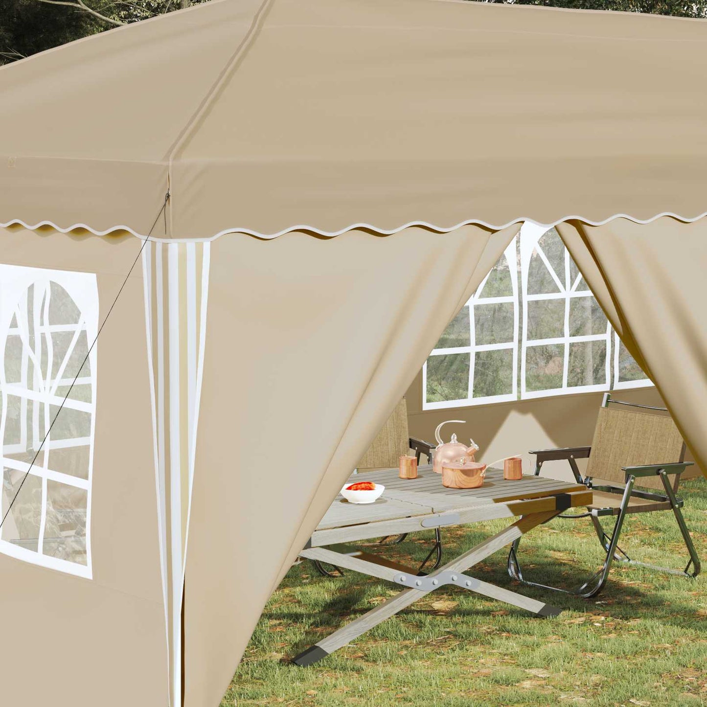 Pop-up partytent Crèmekleur 575 x 288 x 245 cm